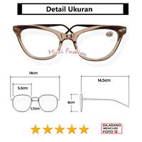 Gambar Kacamata Plus Lensa Rabun Dekat Frame Model Eye Cat Warna Coklat Bening Engsel Per Ada Ukuran +1.00 sampai +3.00 PRIA WANITA - ADA KOTAK - +1.00 dari Micci Fashion undefined 4 Tokopedia