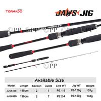 Gambar Tornado Joran Pancing Spinning Jaws Jig 189cm PE1-3 dan PE2-4 Material Solid Carbon Joran Jigging Murah Kuat Bergaransi - 632 PE1-3, Orange dari Pusatpancing undefined 4 Tokopedia
