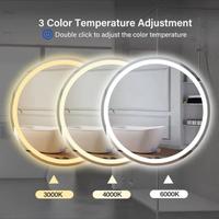 Gambar Cermin Led Touch Screen 3 Warna Kaca Kamar Mandi Toilet Wwastafel Smart Mirror - D.50cm dari Vania Permata undefined 2 Tokopedia