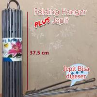 Gambar Folding Hanger 20 Stick Kaisha Abu Silver / Jemuran Baju Bayi / Jemuran Bulat / Folding Hanger Plastik 20Stick 20stik dari SeDuluRku undefined 4 Tokopedia
