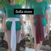 Gambar Selendang Tari Bali Karnaval Bahan Sifon Polos - Maroon dari Sofia Store undefined 1 Tokopedia
