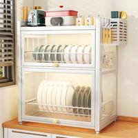 Gambar Rak Dapur Penyimpanan Piring 2 Tingkat Tempat Mangkuk Stainless Steel dari Jeckfashion undefined 1 Tokopedia