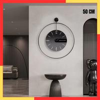 Gambar Jam Dinding Besar DIY Aesthetic 50CM Mewah Unik Estetik Minimalis Hias Ruang Tamu Kamar Silent Movement - Hitam dari WD57 Shop undefined 1 Tokopedia