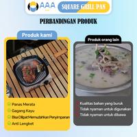 Gambar (AAA) Panci PANGGANG BBQ 20cm Square Grill Pan BBQ Panggangan Steak Anti Lengket PREMIUM dari AAaOfficialShop undefined 3 Tokopedia