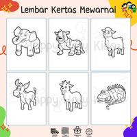 Gambar Kertas Gambar Mewarnai Hewan Lucu-Lembar Aktivitas Mewarnai A4 Coloring Sheet TK/PAUD/SD - Keledai dari happyholykids undefined 2 Tokopedia