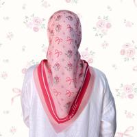 Gambar GROSIR Hijab Segi Empat Motif Lasercut 115x115 / Kerudung Motif Voal - Pink Rose dari Hello Moku undefined 5 Tokopedia