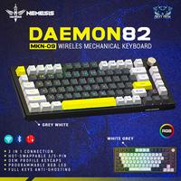 Gambar NYK Nemesis Daemon82 / Daemon 82 MKN-09 Wireless Mechanical Gaming Keyboard - White Grey, OutemuJadeWhite dari DextMall undefined 1 Tokopedia