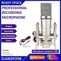Gambar U87 Microphone Condenser Live Premium Ai Studio Set Large-Diaphragm dari Elangfone undefined 1 Tokopedia