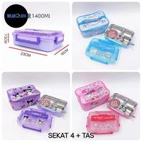 Gambar Kotak Makan Sanrio Sekat 2 Stainless Lunch Box Sekat 3 Cinnamoroll Kuromi Melody Kotak Makan Sekat 4 FREE SOUP BOWL dan SENDOK Tempat Kuah Sup Mangkok Tutup Kado Kotak Bekal Anak Sekolah Plastik Kitchenware Steel - TAS aja, Cinnamorol Biru dari Milano Jaya Shop undefined 5 Tokopedia