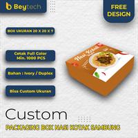 Gambar Cetak Custom Dus / Kotak Nasi uk. 20 x 20 x 7 cm (sambung) Full Color - 1000 dari Beytech undefined 1 Tokopedia
