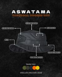 Gambar Bellico Aswatama Topi Rimba Bucket Hat Polos Outdoor Pria Wanita Bahan Premium - ORANGE  dari Bellico Military undefined 3 Tokopedia