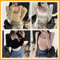 Gambar AJW Atasan Wanita Round Two Way Neck Knit Premium RAZ | Atasan Crop Wanita Dua Warna Knit Premium | Baju Crop Top DUa Warna Oval Casual Knit Premium - White dari AJWpedia undefined 1 Tokopedia