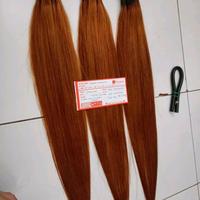 Gambar rambut sambung 60cm isi 100h cokelat bleaching asli manusia dari HairExtension by dira undefined 1 Tokopedia