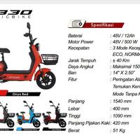 Gambar Sepeda Listrik Pacific Agathos AE 330, 500watt 48v/12Ah, Alarm Alert, Keranjang Luas - Merah dari Bintang Komunika Majalaya undefined 3 Tokopedia