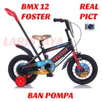 Gambar Sepeda anak 12 inch laki laki bmx 12 foster dorongan ban pompa terbaru - hitam biru dari LARIS JAYA SEPEDA undefined 3 Tokopedia