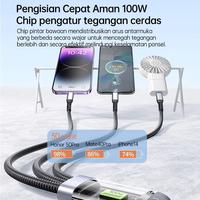 Gambar Kabel Data Fast Charging 3 in 1 Lightning USB for Android IOS Type-c - 3in1 dari Pasevin Electronics undefined 3 Tokopedia