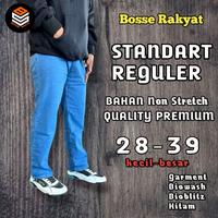 Gambar ~Bosse~ Celana jeans standar non stretch pria panjang/ Jeans denim pria panjang reguler - Garment, 28 kecil dari bosss rakyat 2 undefined 4 Tokopedia