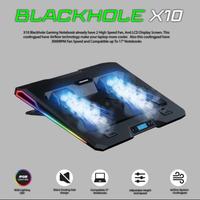 Gambar NYK X10 X 10 Blackhole RGB Silent Cooling Pad Cooler Laptop Up To 17" dari SIMPLY44 undefined 1 Tokopedia