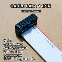 Gambar 100cm Kabel Data 14pin Flat Cable 14 pin + IDC Socket Female 100 cm dari Indah Line undefined 2 Tokopedia