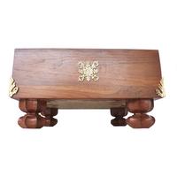 Gambar 49.5 cm Teakwood Japanese Go Board Game / 19 x 19 Grid / Papan Main Go / Exquisite Teak Go Board Game Set / Mainan Go Kayu Jati / Igo Chess / Weiqi - HGO1056 / Traditional Goban with Sunflower Medallions & Acanthus Corners dari DecorStudio undefined 2 Tokopedia