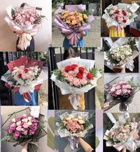Gambar Hand Bouquet Buket Bunga Aster Mawar - +free packing, upgrade redrose dari JW Florist undefined 2 Tokopedia