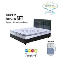 Gambar SET kasur springbed COMFORTA SUPER FIT SILVER 120X200 (sandaran+divan) - Set Lengkap dari FURNICO.ID undefined 1 Tokopedia