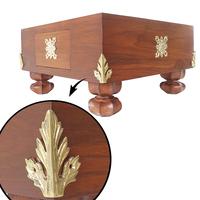 Gambar 71mm Plat Kuningan Decoratif Hias Pojok / Solid Brass Skiffers / Brass Corner Protector - DCR1380A / Acanthus Leaf / Polished Brass dari Heritage Brass undefined 5 Tokopedia