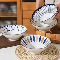 Gambar Japanese Style Dinner Plate Mangkuk Piring Makan Ala Jepang Mangkok Keramik Besar Big Ceramic Bowl premium - Bunga merak dari NTS FASHION undefined 4 Tokopedia