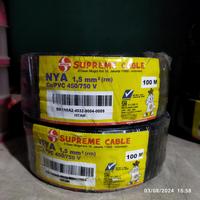 Gambar Supreme Kabel Tunggal Kawat NYA 1.5mm 1Roll 100M dari ALMADANI TEKNIK undefined 2 Tokopedia