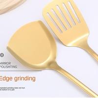 Gambar ZF Sodet Aduk Emas / Stainless Steel Mewah Alat Masak Spatula Turner Gold dari kuyshopid31 undefined 5 Tokopedia