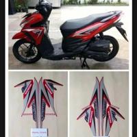 Gambar STRIPING / STICKER VARIO TECHNO 125 LED 2015 MERAH/PUTIH BIRU/HITAM Motor Motorcycle - Merah dari Familystickermotor undefined 2 Tokopedia