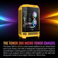 Gambar CASING THERMALTAKE The Tower 300 Bumblebee - Micro Tower mATX Case Tempered Glass dari Techno Computer Bali undefined 2 Tokopedia