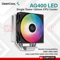 Gambar Heatsink Fan DeepCool AG400 LED Single Tower 120mm CPU Cooler dari MXKomputer_NEW undefined 1 Tokopedia