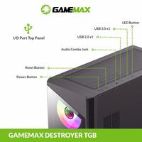 Gambar CASING GAMEMAX DESTROYER TG - Mid Tower mATX Case Tempered Glass (Free 4x RGB Fan) dari Techno Computer Bali undefined 5 Tokopedia