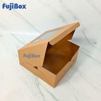 Gambar ( 10 Pcs ) Kotak Dus Kue Kraft Coklat Laminasi Jendela 18 x 18 x 8 dari Fujiboxglobal undefined 2 Tokopedia
