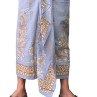 Gambar kamen setengah jadi pria motif wayang adat Bali - Putih dari Andira Bali Busana undefined 4 Tokopedia
