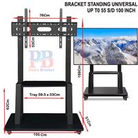 Gambar Bracket standing Tv 55-85 Inch Stand Dengan Roda bracket tv vertikal - 55-85 INCH dari Putra Bracket undefined 1 Tokopedia