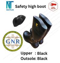 Gambar Nautilus Safety High Rubber Boots Steel Toe Black - Sepatu pengaman Karet Boot tinggi Hitam ujung besi - 38 dari Gnr Teknik undefined 3 Tokopedia