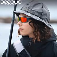 Gambar Seeouo Sunglasses Polarized Sport Style Anti UV 400 Protection Anti Silau Model Kotak TR90 Ringan Fashion Stylish Pria Wanita 3089 - BLACK DOFF dari Seeouo undefined 1 Tokopedia