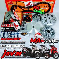 Gambar PAKET BRT UPGRADE FULL KIRIAN CVT VARIO 125 150 Fi NEW Led K36 PULLEY SET CUSTOM VARIO 150 KEYLESS HONDA CLICK FI 125 Keyless - PAKET 8 dari JAVARACE MATIC undefined 1 Tokopedia
