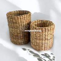 Gambar keranjang anyaman / tempat penyimpanan / vas bunga / hiasan meja dari ECOGREEN LIVING undefined 3 Tokopedia