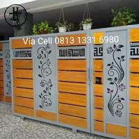 Gambar pagar cutting laser model minimalis dari Karya indah Canopy undefined 2 Tokopedia