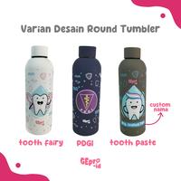 Gambar CUSTOM|Round Tumbler dokter gigi tenaga kesehatan gigi perawat gigi PDGI 500 ML kado mahasiswa FKG stainless steel tahan pahan dingin custom nama pegangan hook gemes lucu - Round TP, Abu-abu dari GEpro-id undefined 1 Tokopedia