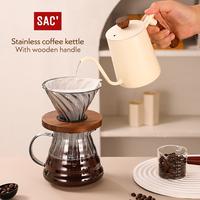 Gambar JAVA Teko Kopi Leher Angsa Premium Gooseneck Stainless Kettle Coffee Pot Teko Seduh Kopi Tutup Gagang Kayu - PINK dari Shop at Christine's undefined 3 Tokopedia