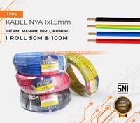Gambar Kabel Eterna NYA 1x1,5mm Kabel Tunggal Kawat Tembaga Hitam Merah Biru Kuning Hijau - Merah, 1 Meter dari Makassar Listrik undefined 1 Tokopedia
