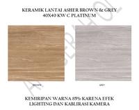 Gambar KERAMIK LANTAI ASHER BROWN & ASHER GREY 40X40 KW C PLATINUM - MOTIF KAYU PAKET MATTE DOFF - Brown dari Anugerah Jaya Keramik OL undefined 1 Tokopedia