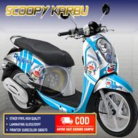 Gambar Stiker Scoopy Karbu Striping Honda Scoopy Lama Decal Scoopy Karbu Doraemon Tipe 2 - 4, TANPA LAMINASI dari Dream Sticker undefined 1 Tokopedia