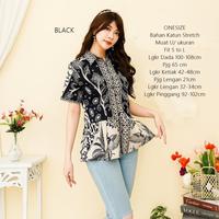 Gambar Top Floral Batik Wanita Baju Blouse Atasan Blus Formal Casual TBBA153 - Hitam 2 dari Batik Danara undefined 4 Tokopedia