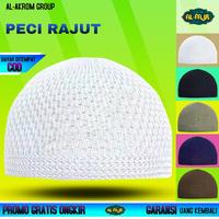 Gambar Peci Kopiah Haji Rajut Putih Dewasa / Songkok Rajut Nanas Polos  Dewasa - Putih dari Al Akrom Group undefined 1 Tokopedia