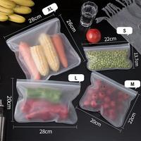 Gambar Kantong Sealer Silikon PEVA Non Toxic Food Grade Penyimpanan Makanan Kedap Udara Zipper Pouch Reusable ziplock silicone food bag kantung kedap udara M L XL 21,5CM 26 x 20 CM 27 x 28 CM - S dari Lbagstoremall undefined 1 Tokopedia
